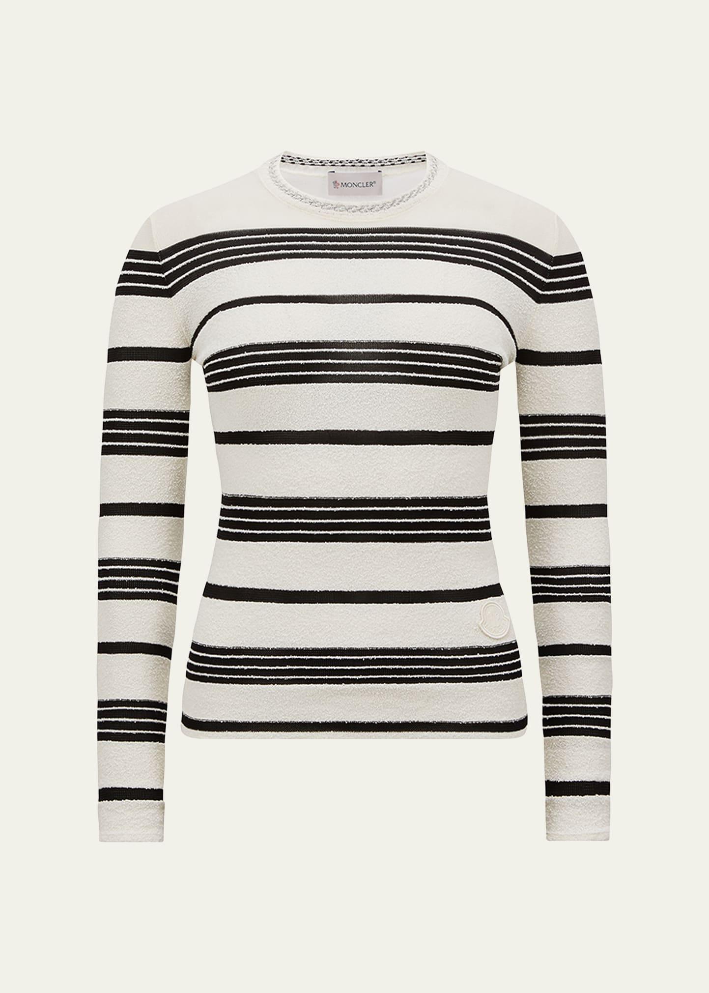 stripe crewneck sweater