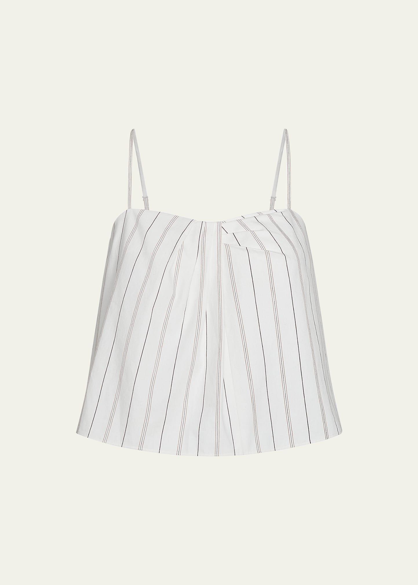 stripe draped tank top