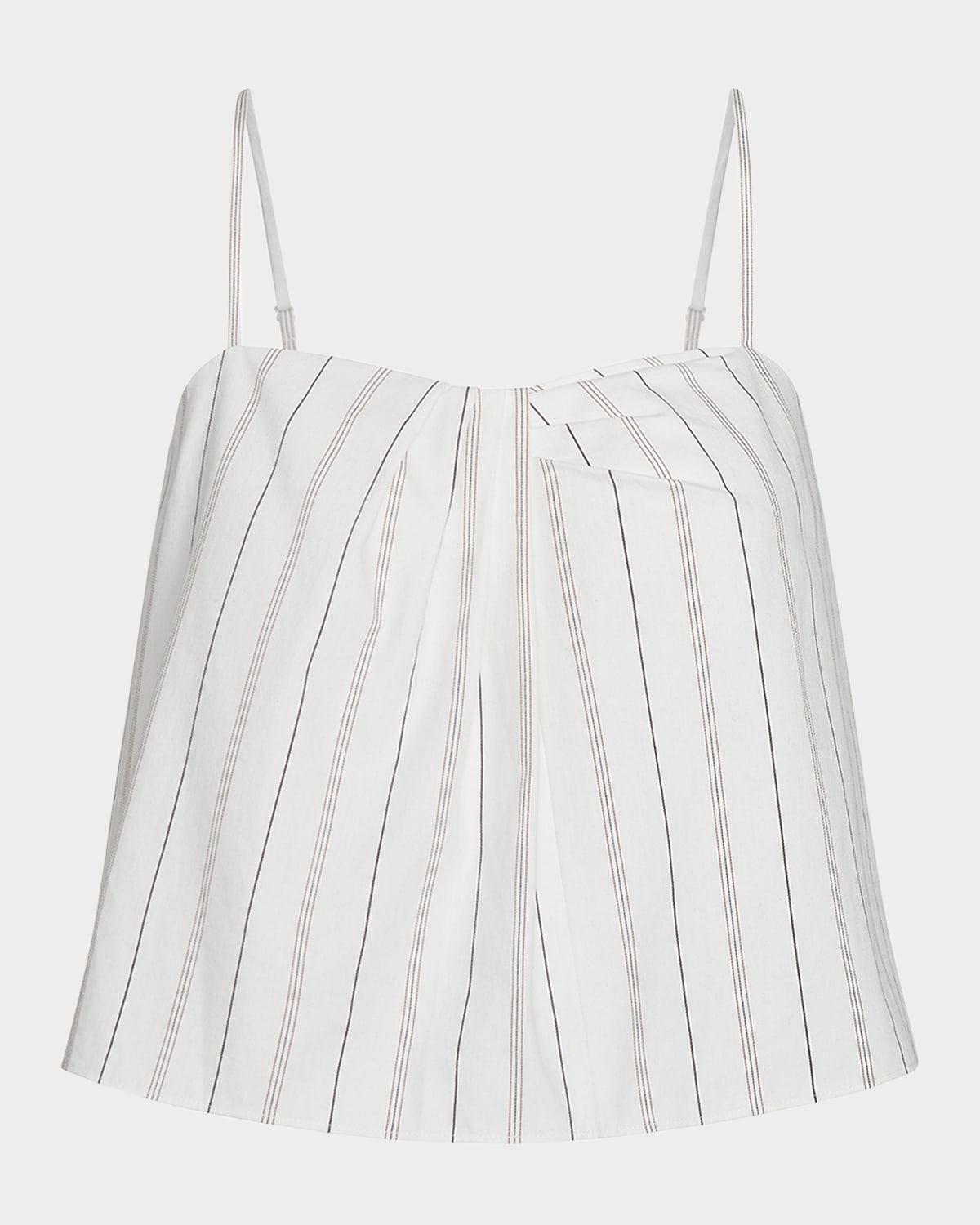 stripe draped tank top