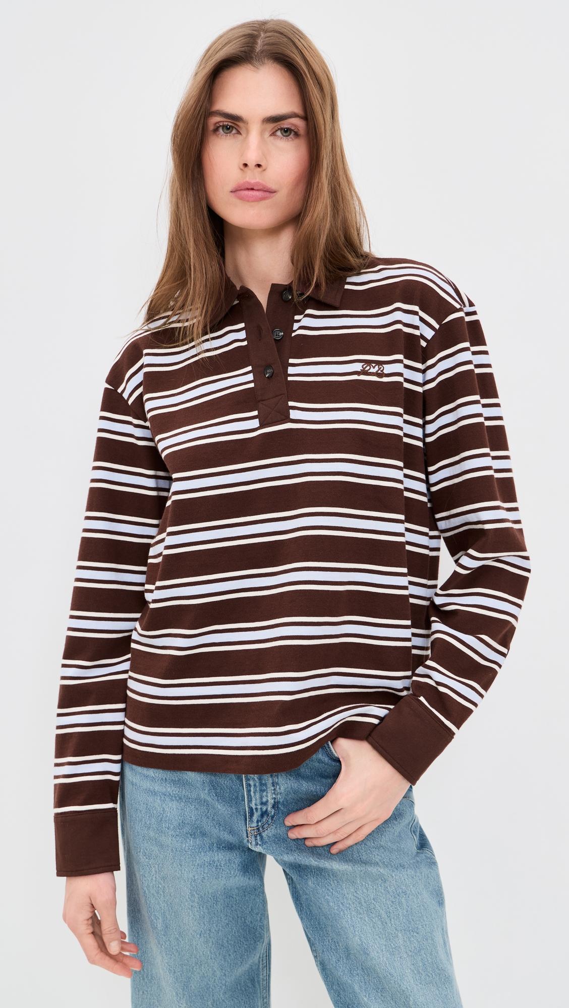 stripe long sleeve rugby