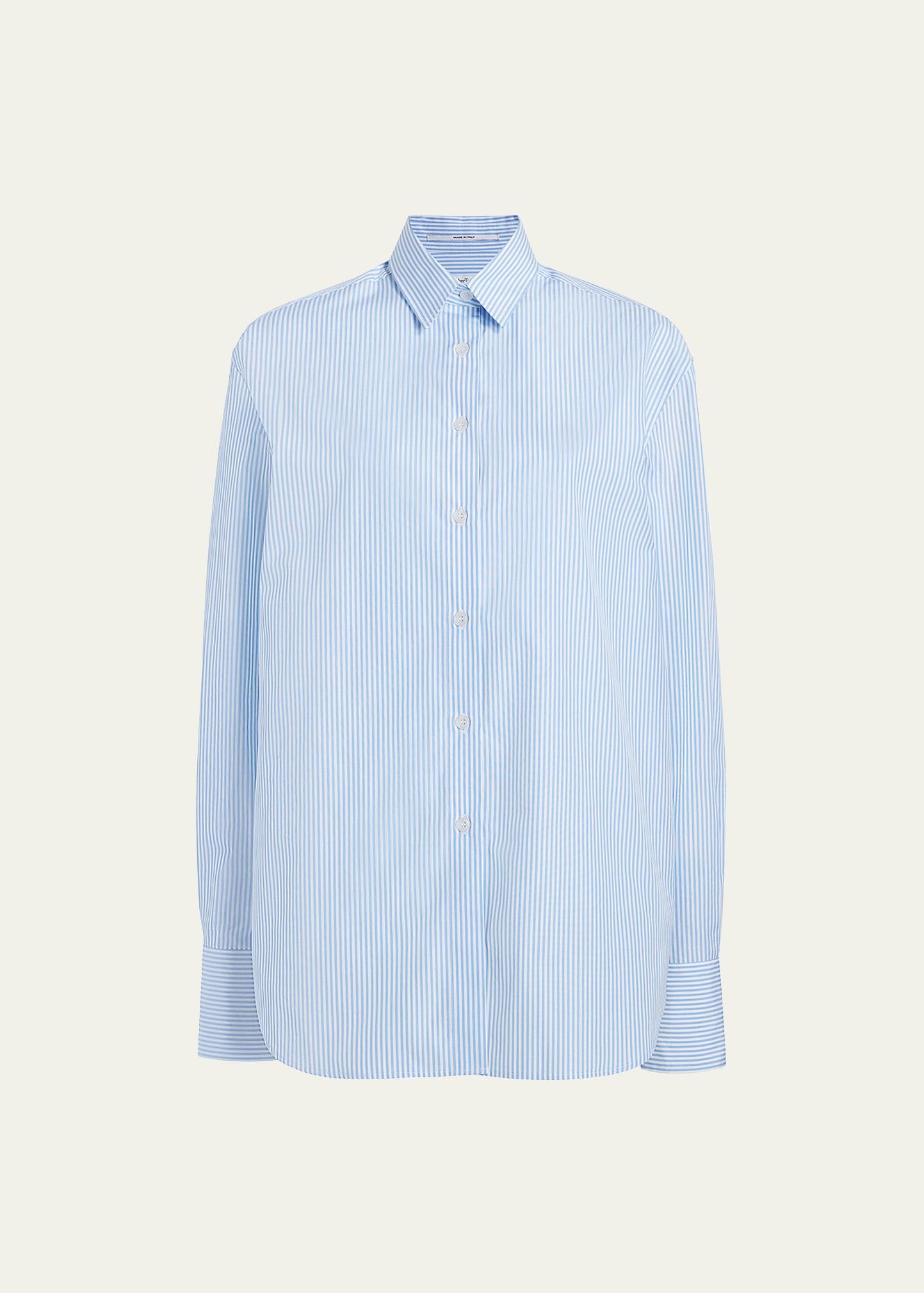 stripe oversized mens button down shirt