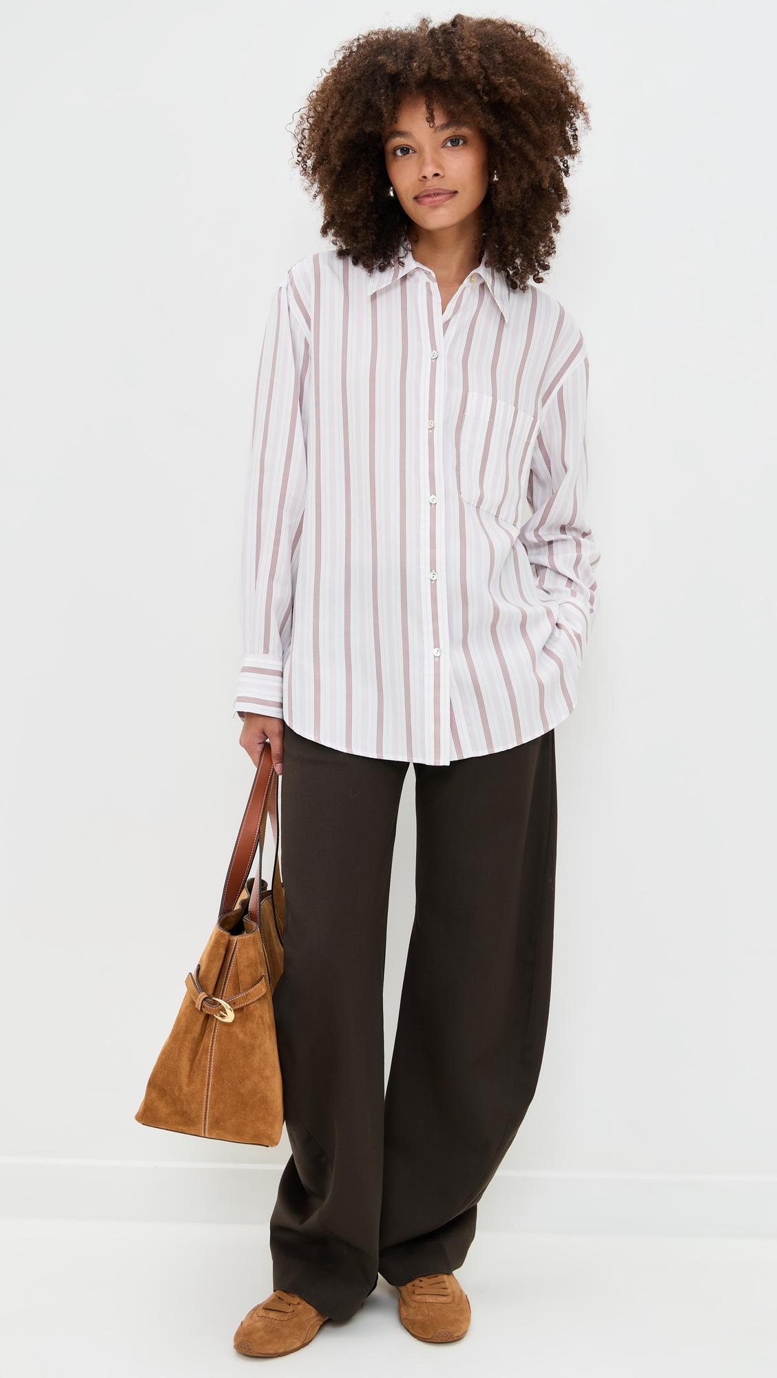 stripe oversized shirt