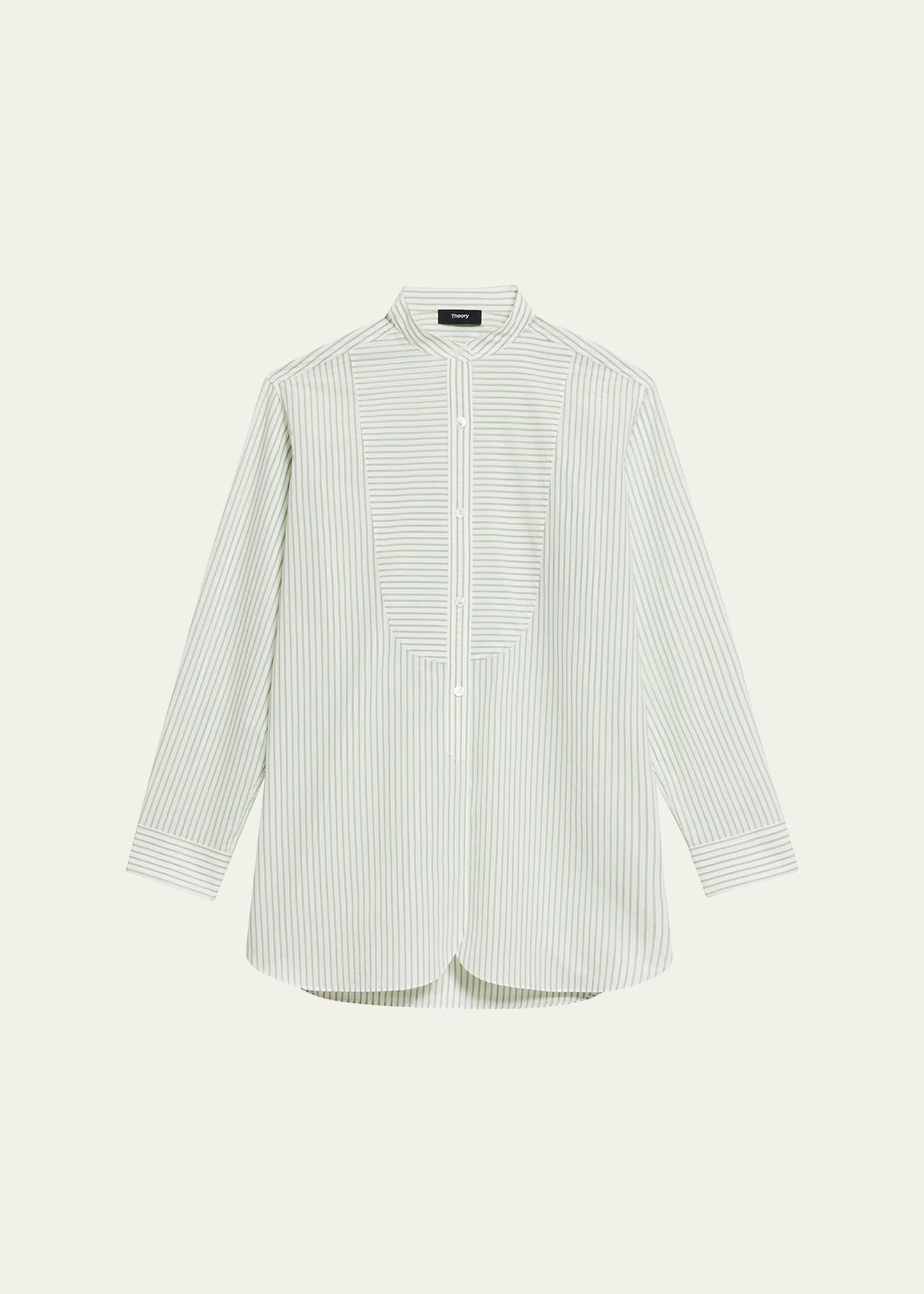 stripe oversized tuxedo shirt