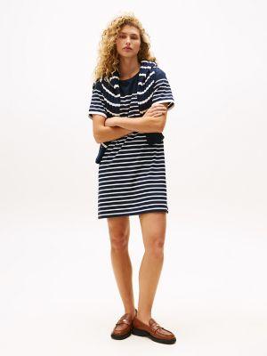 stripe pocket t-shirt dress