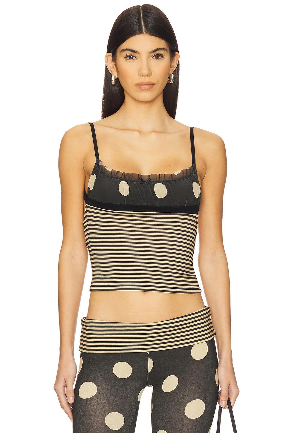 stripe ruched top