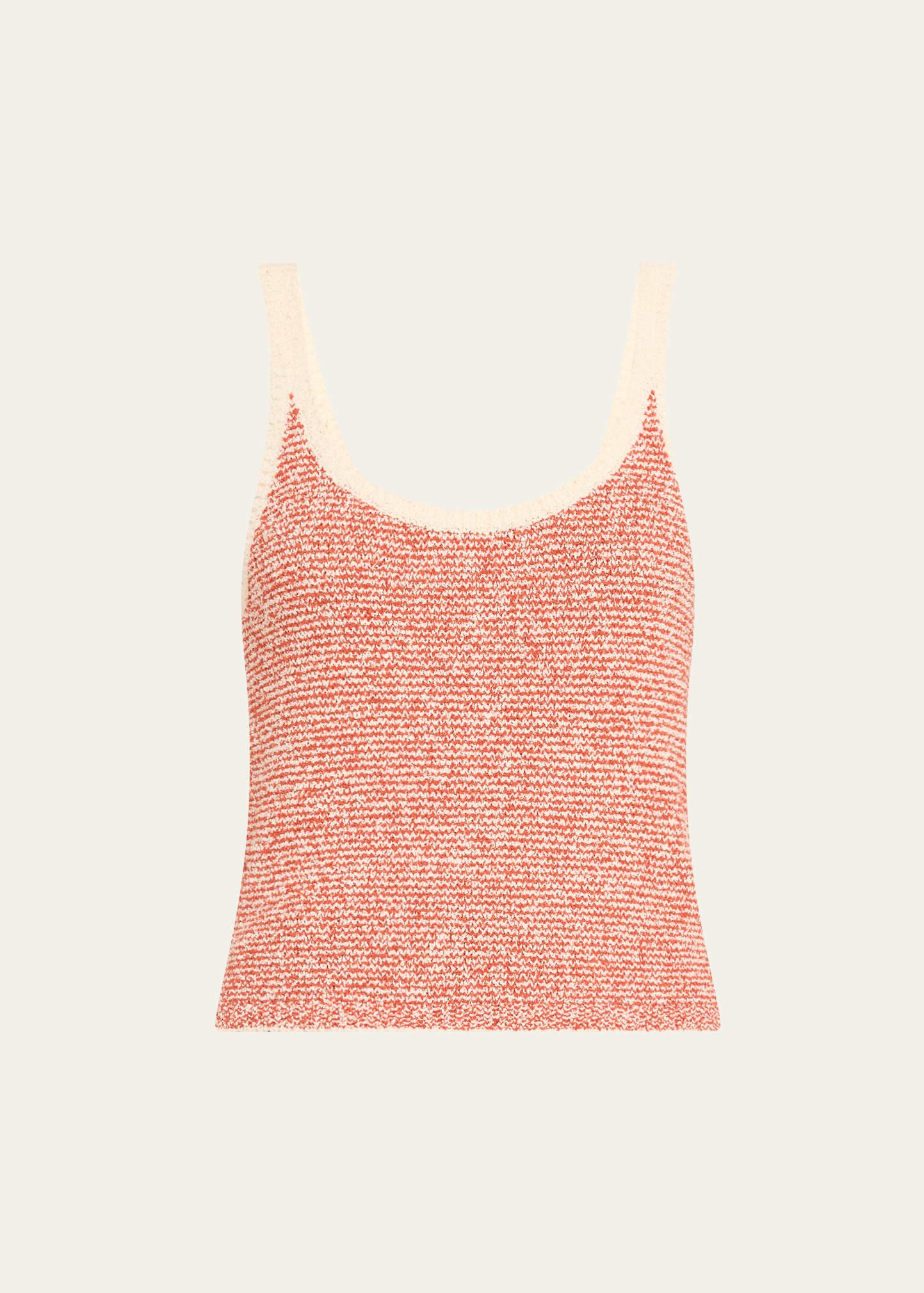 stripe scoop-neck tank top