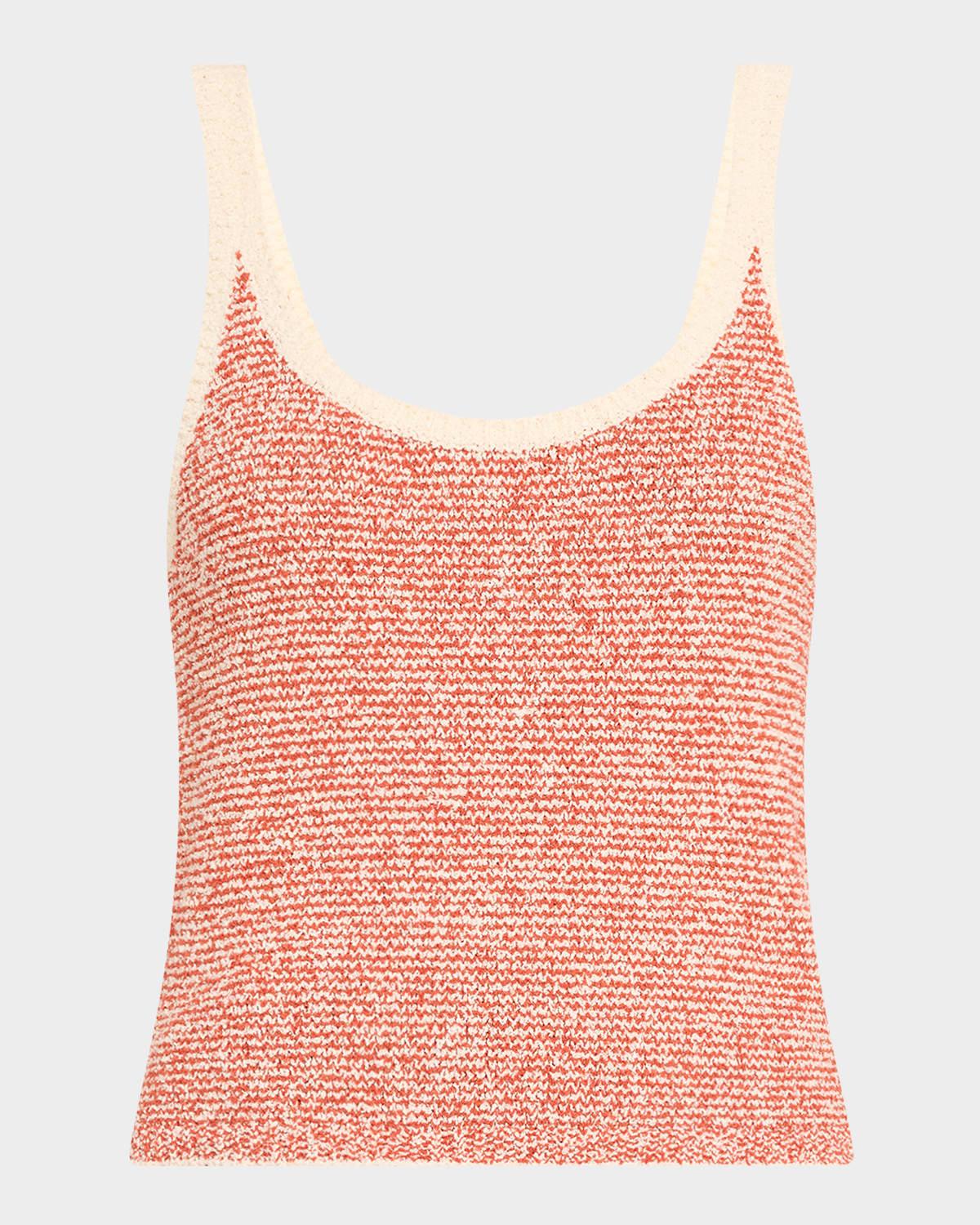 stripe scoop-neck tank top