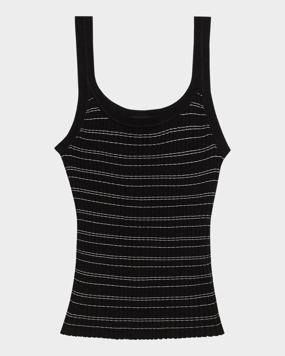 stripe scoop-neck tank top