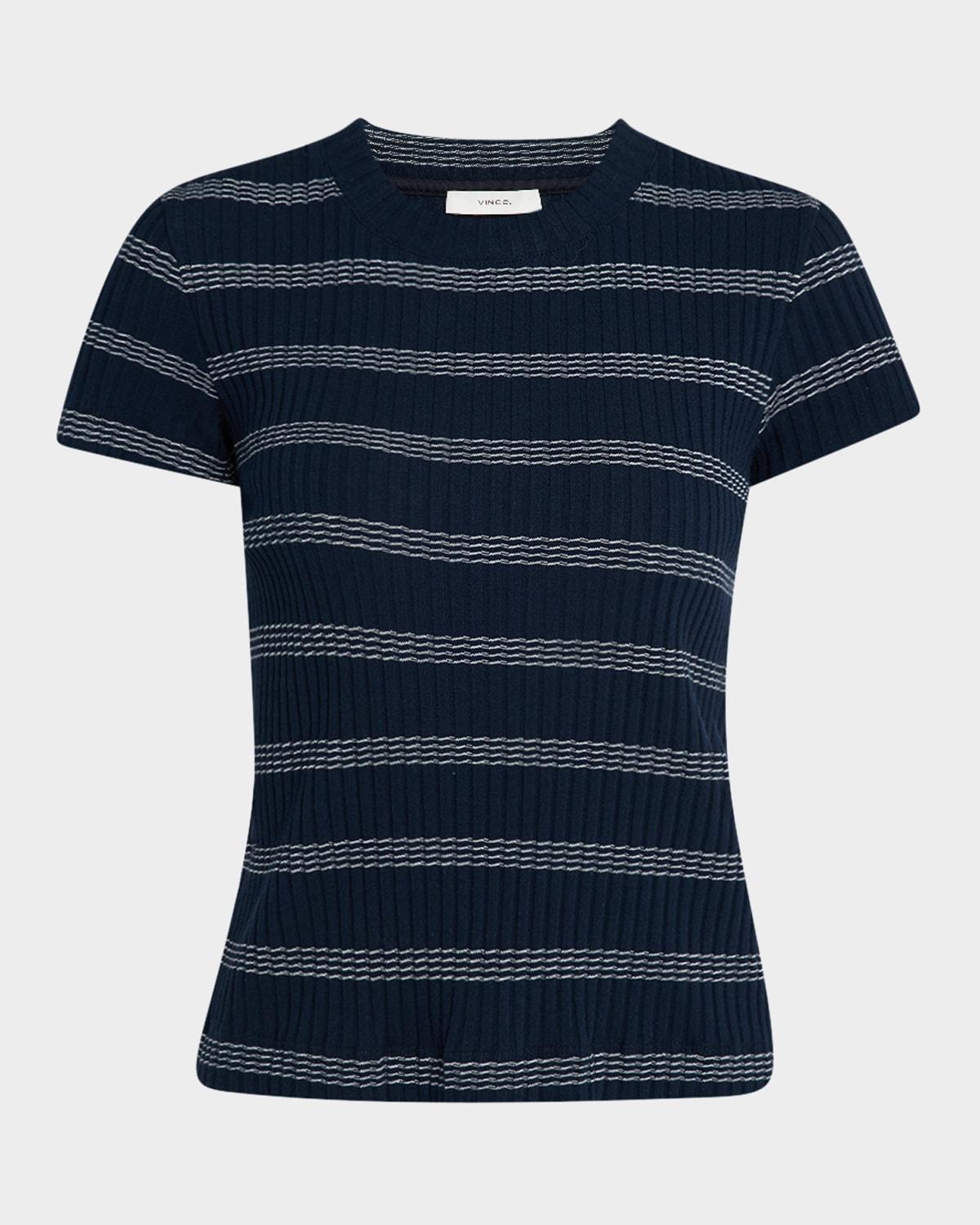 stripe short-sleeve crewneck tee