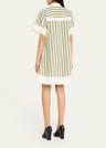 stripe short-sleeve shirt dress