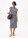 stripe side-knot midi dress