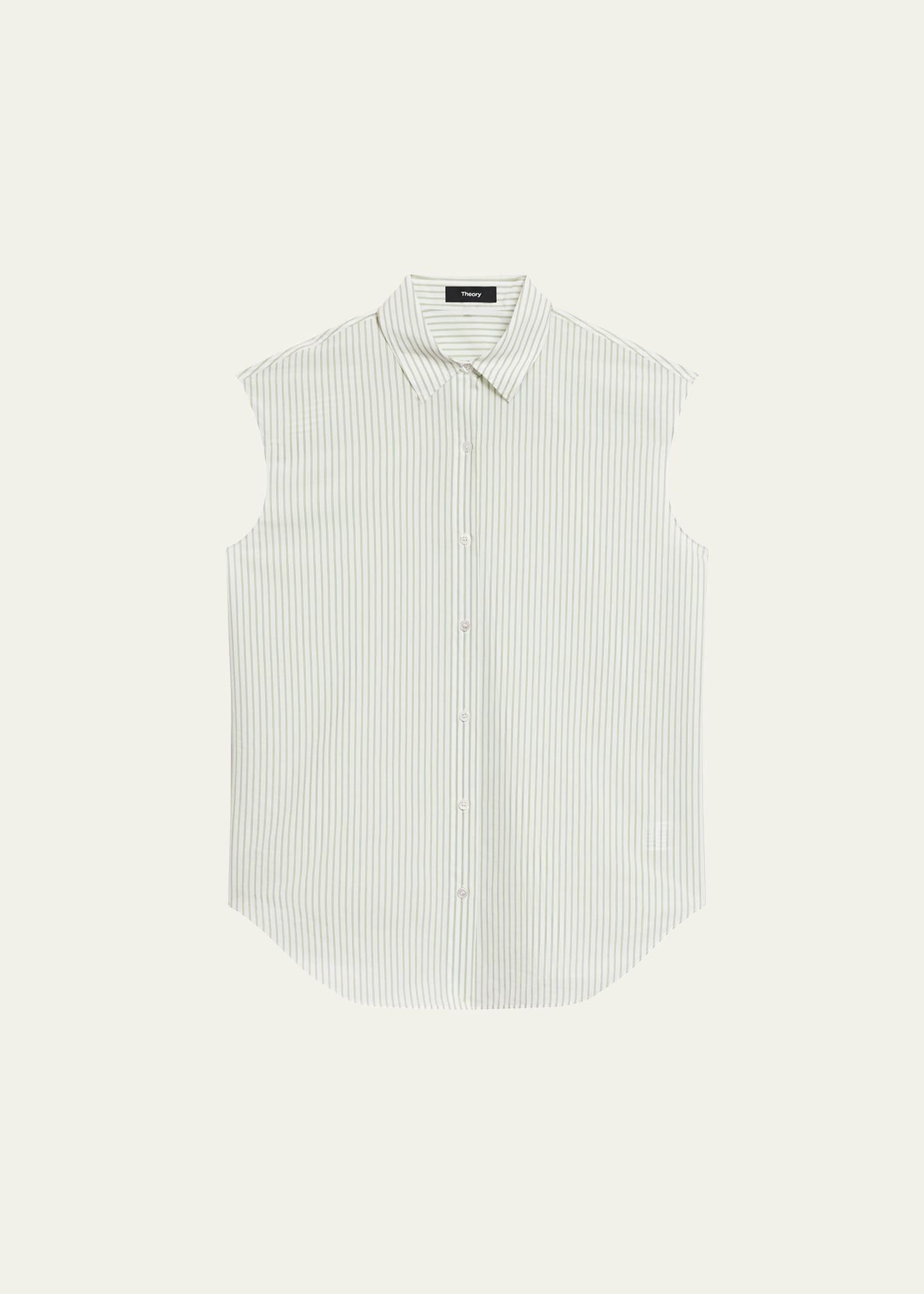 stripe sleeveless boyfriend shirt