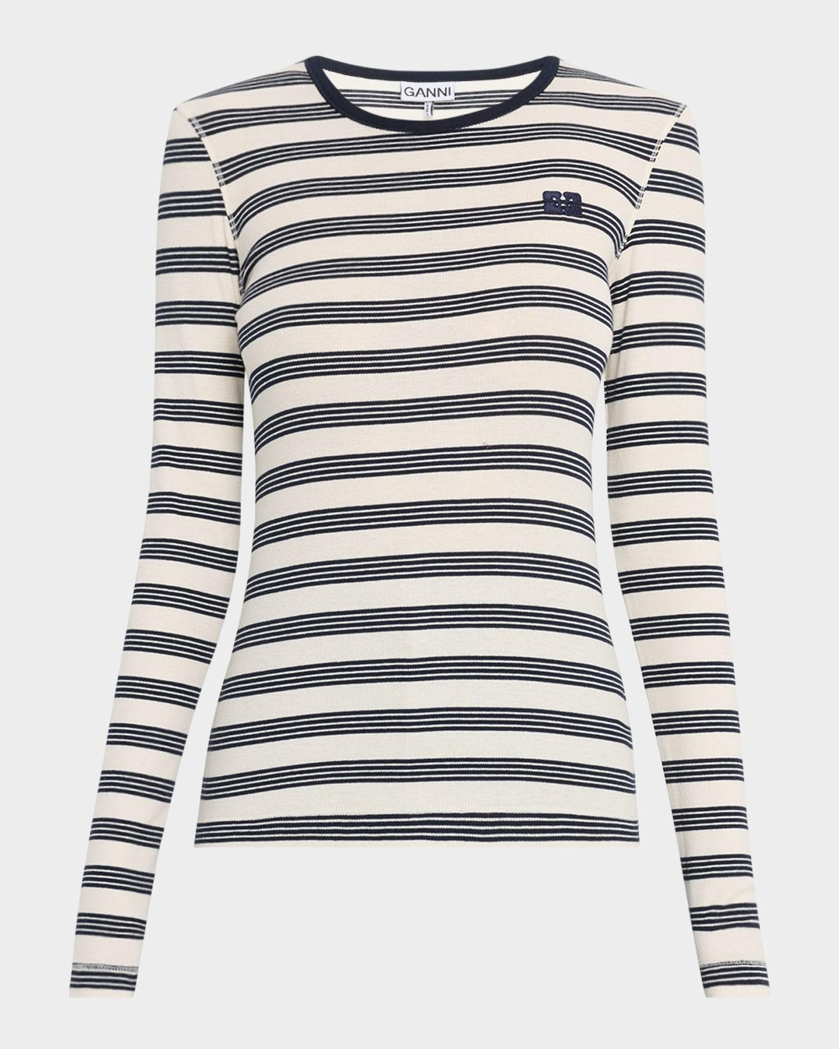 stripe soft cotton long sleeve t-shirt