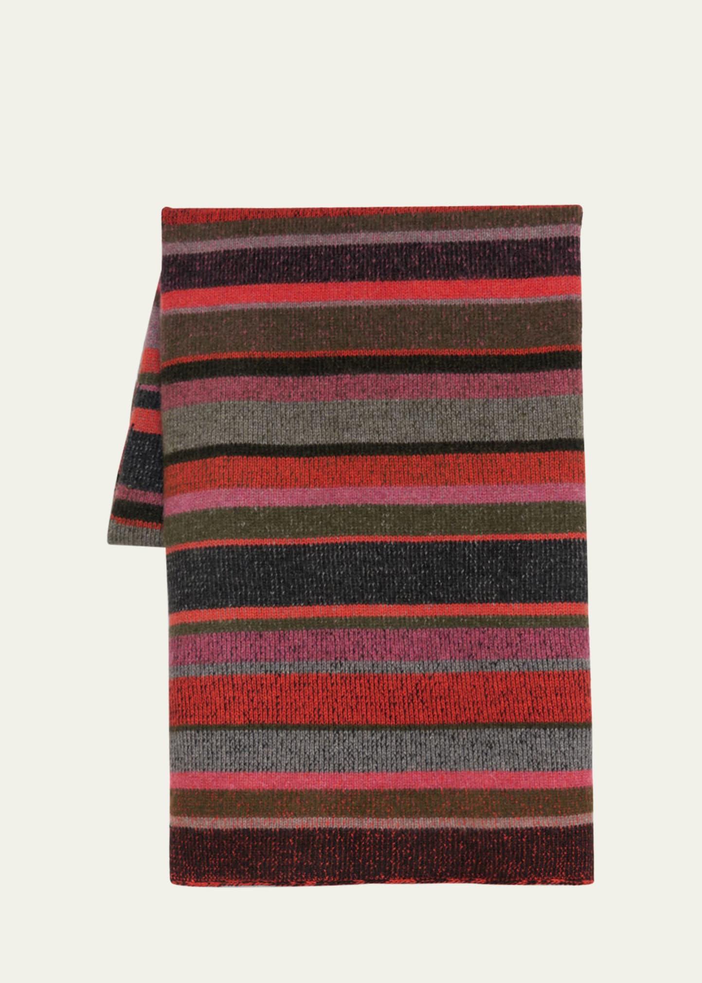 stripe super soft cashmere scarf