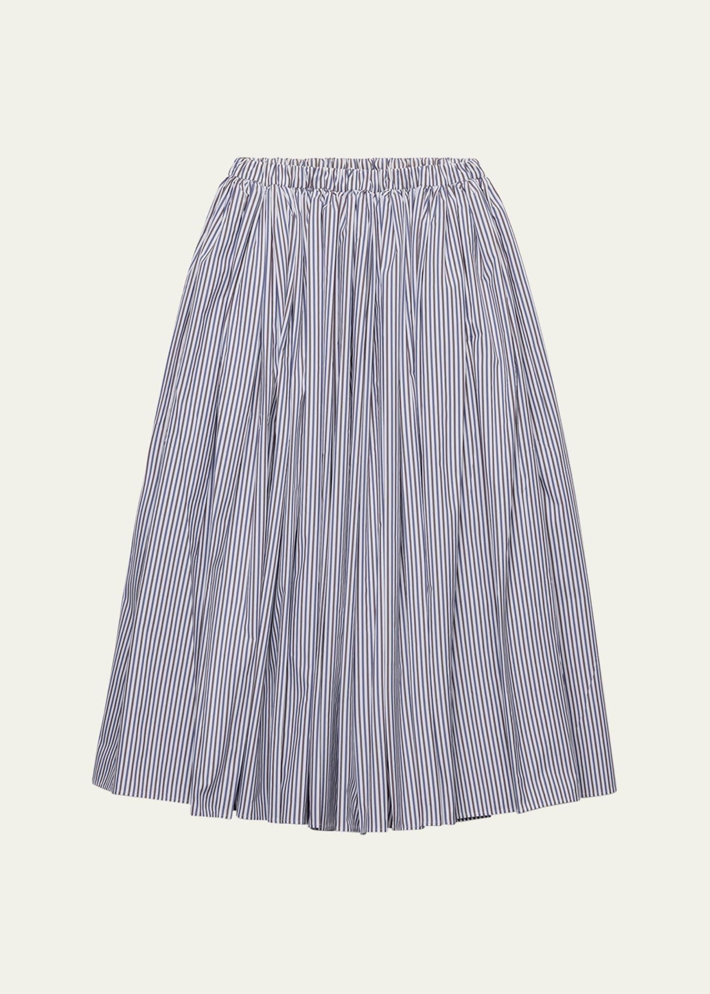 striped a-line full skirt