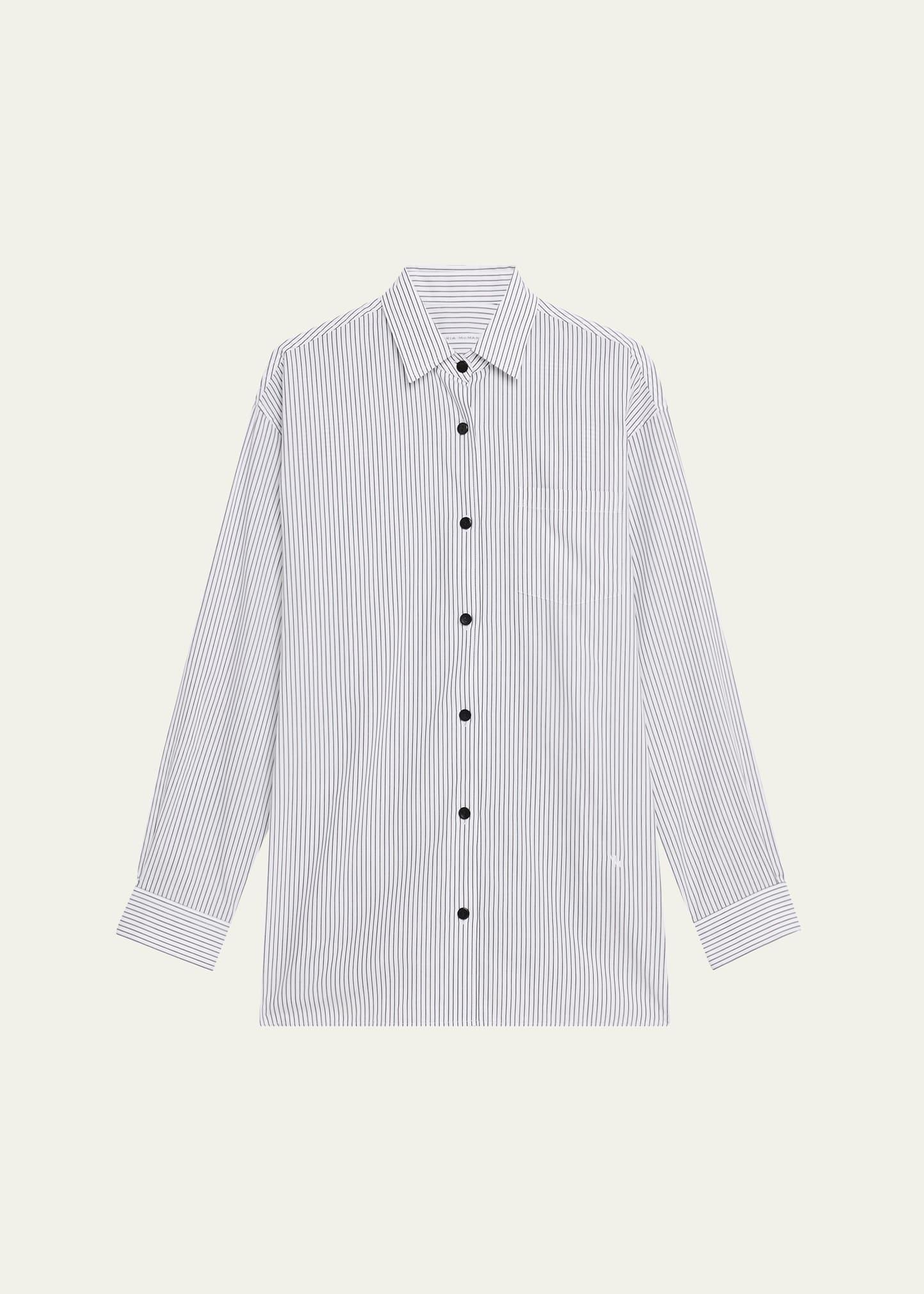 striped a-line tunic shirt