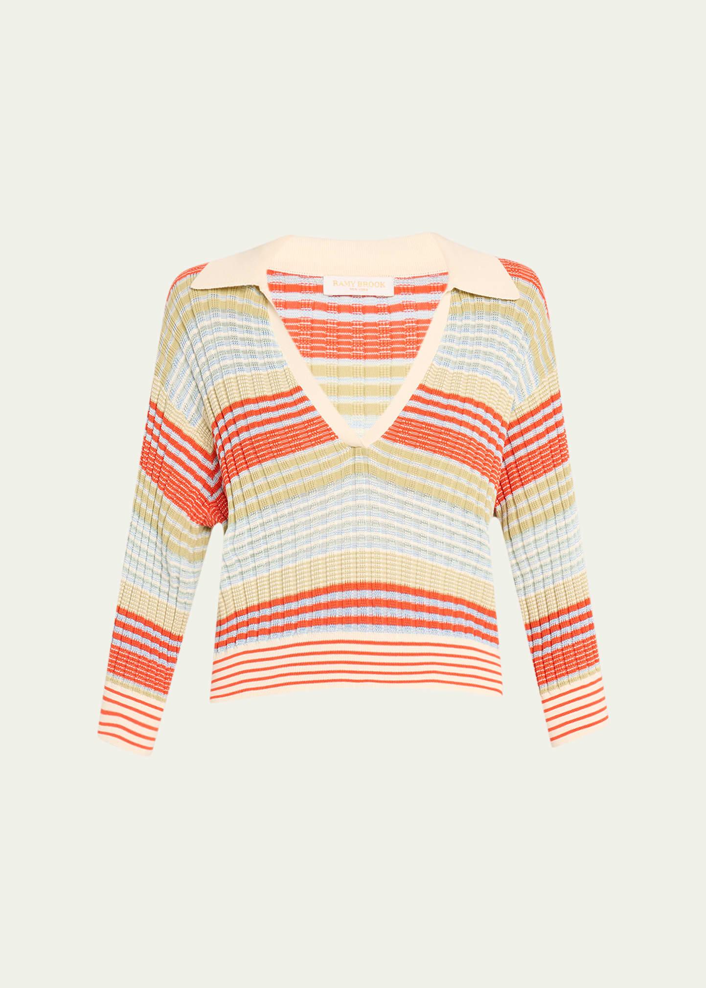 striped azaria blouse