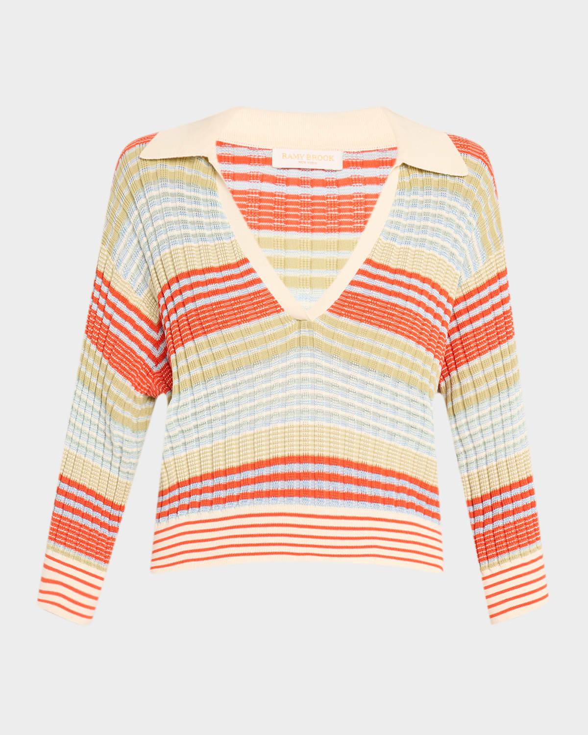 striped azaria blouse