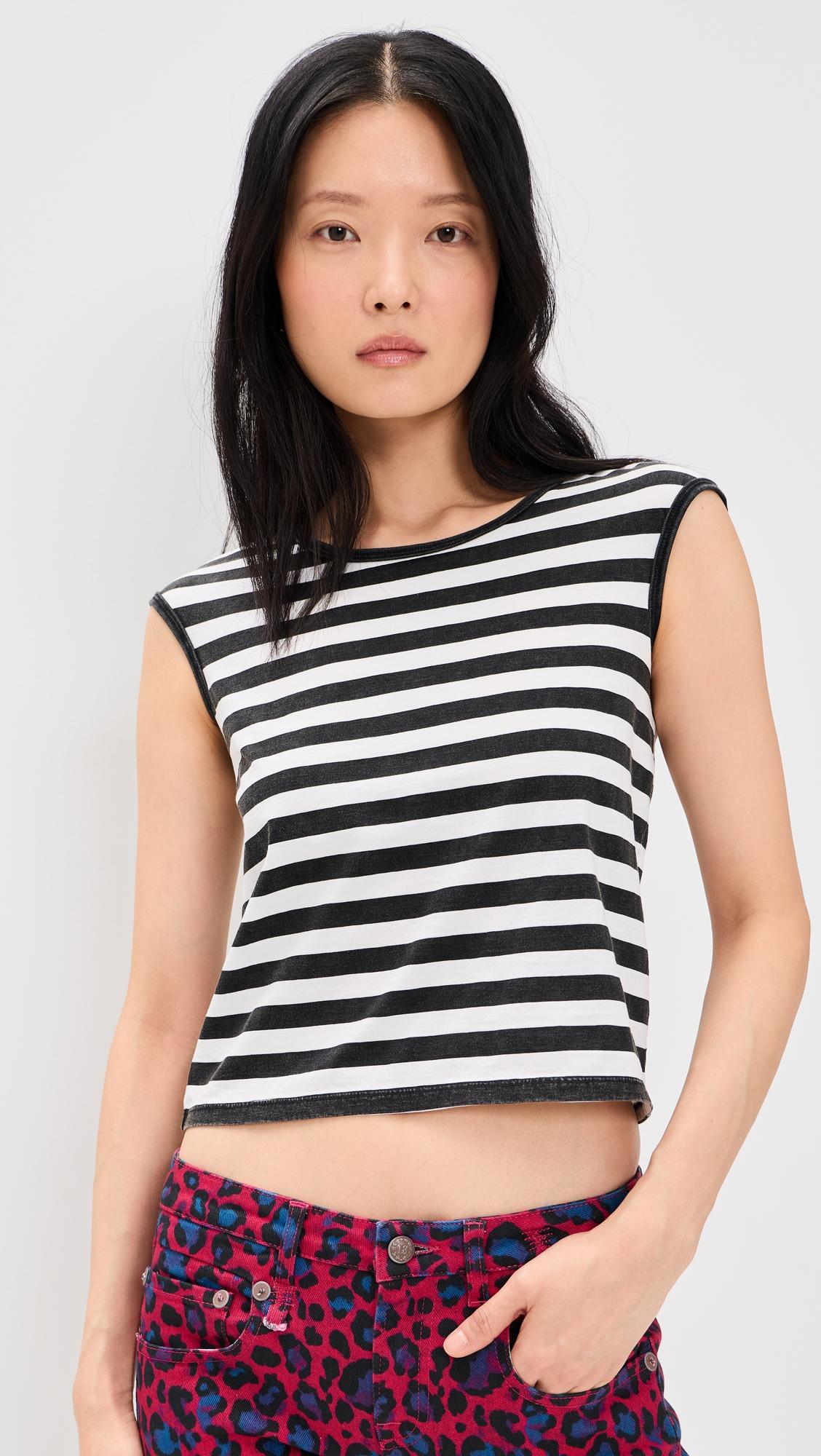 striped baby tee
