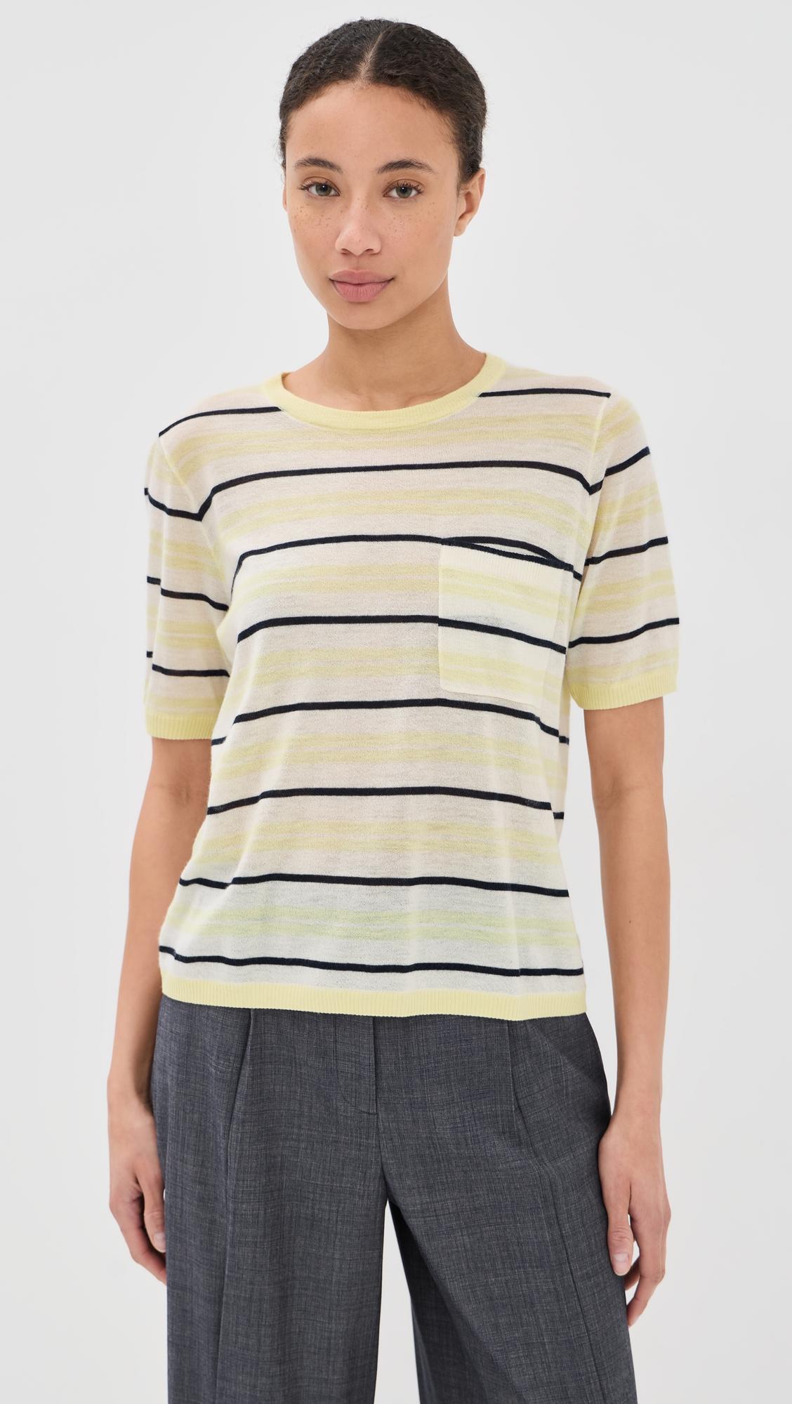 striped cashmere tee