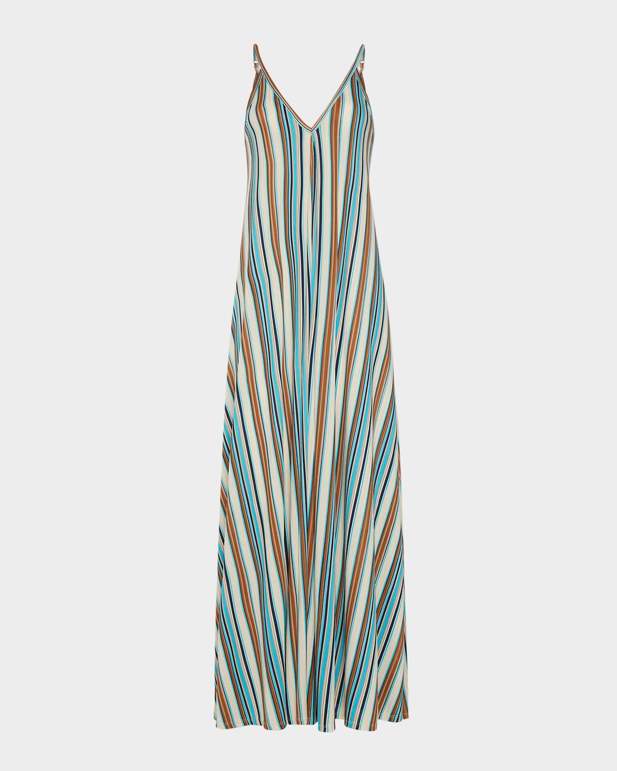 striped clara maxi dress