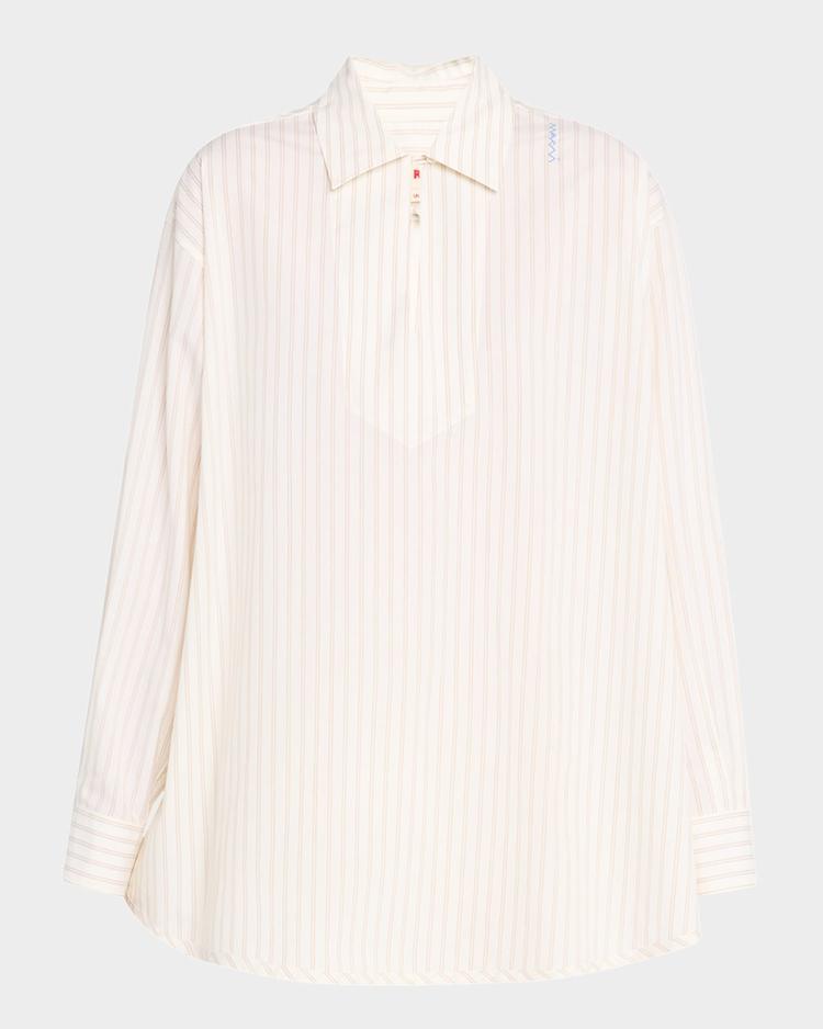 striped collared top