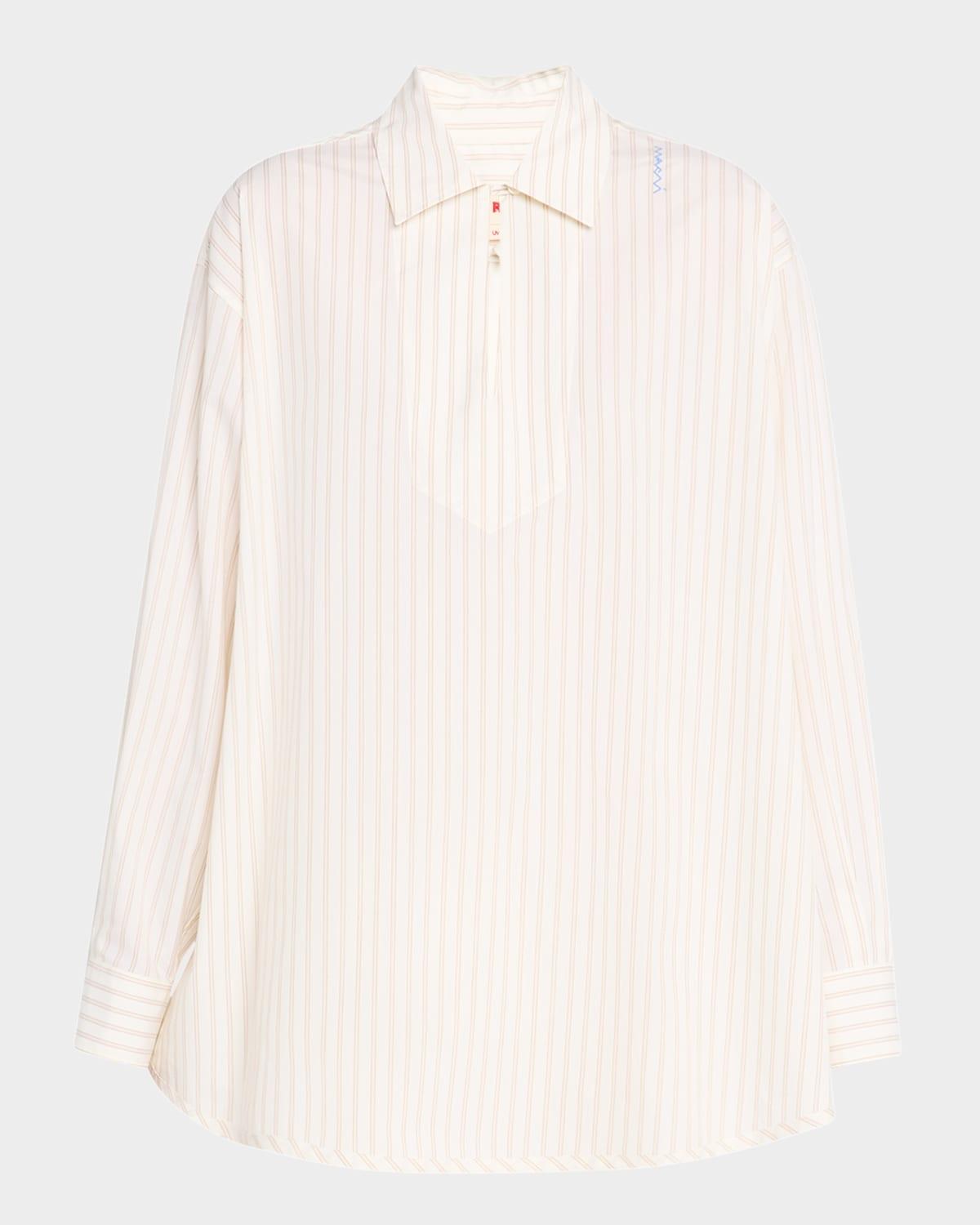 striped collared top