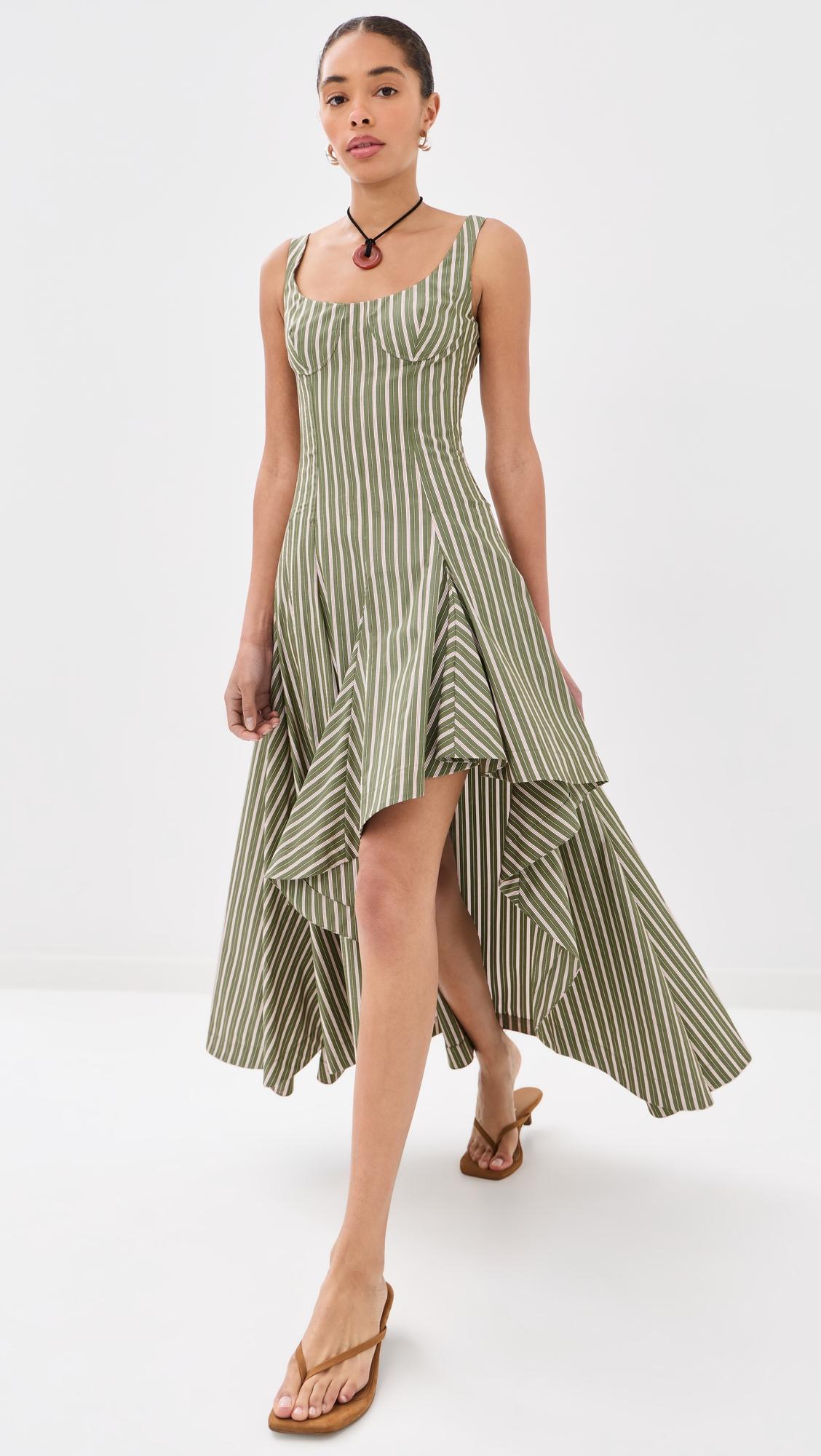 striped corset dress