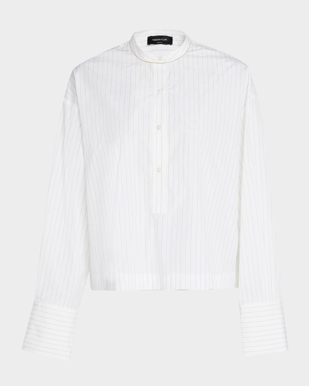 striped cotton poplin shirt
