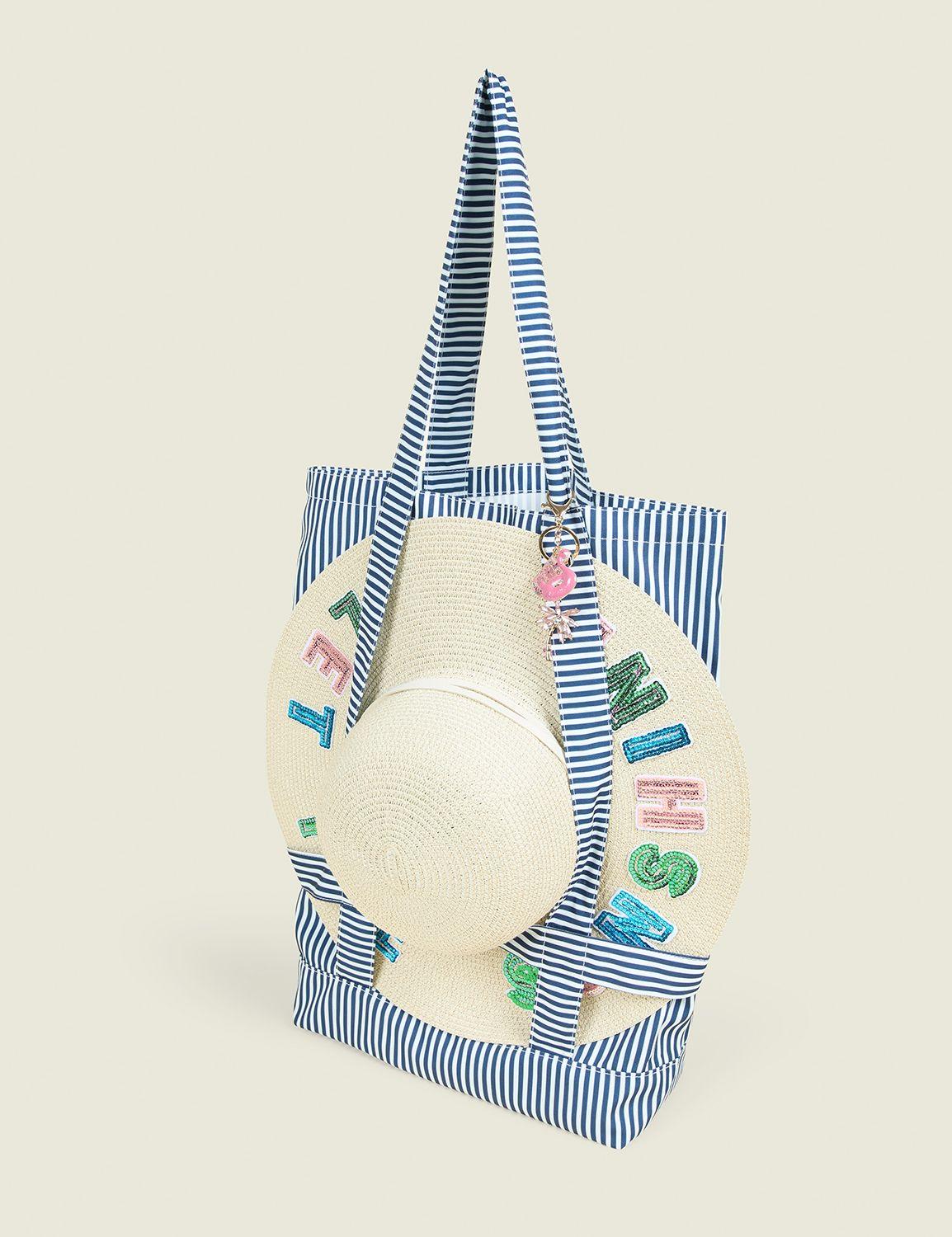striped hat bag