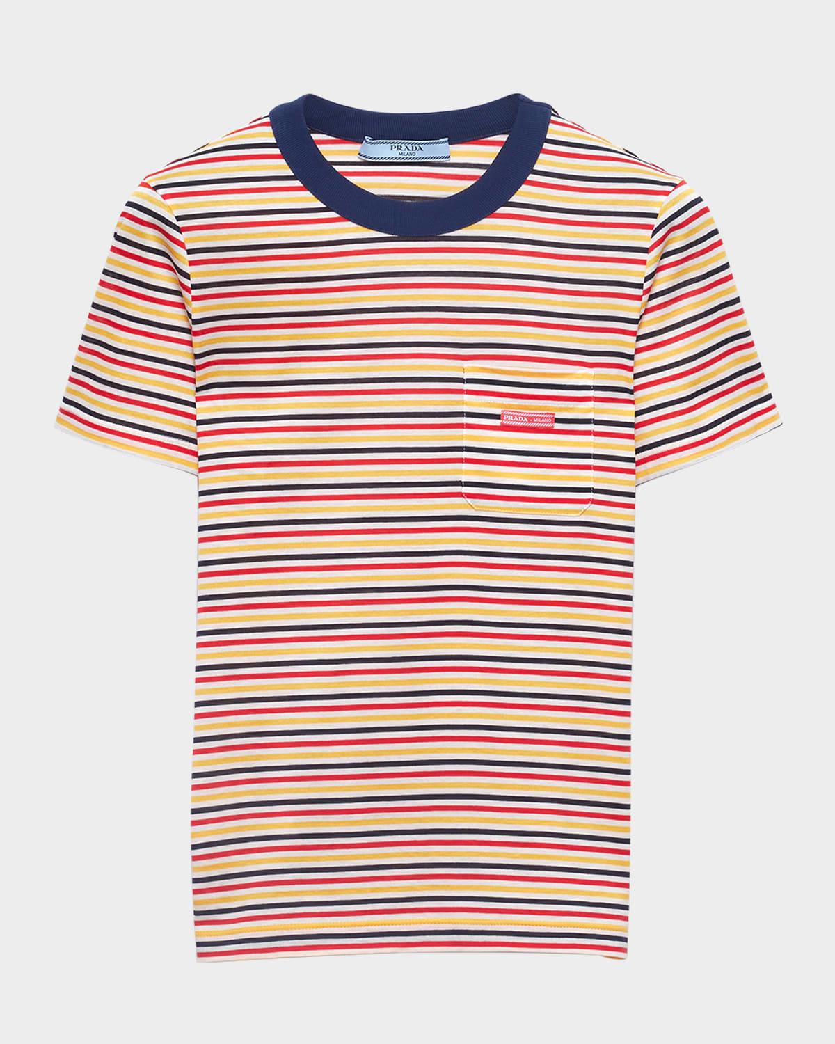 striped lisle cotton t-shirt