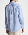 striped long-sleeve cotton blouse