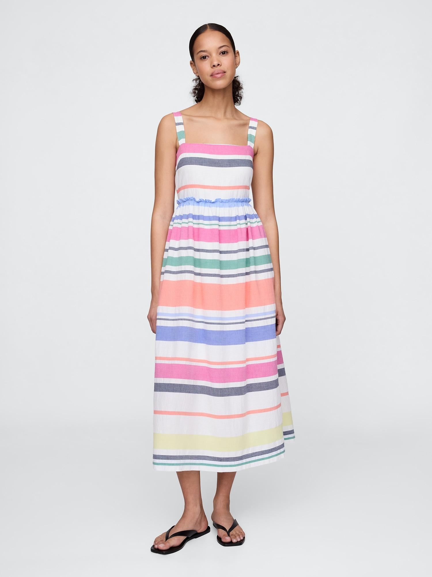 striped maxi dress