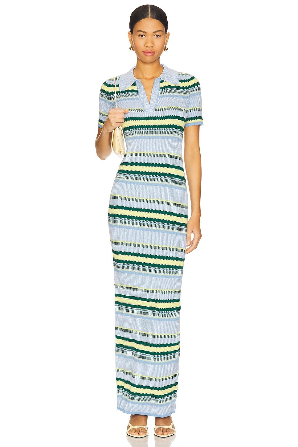 striped maxi dress