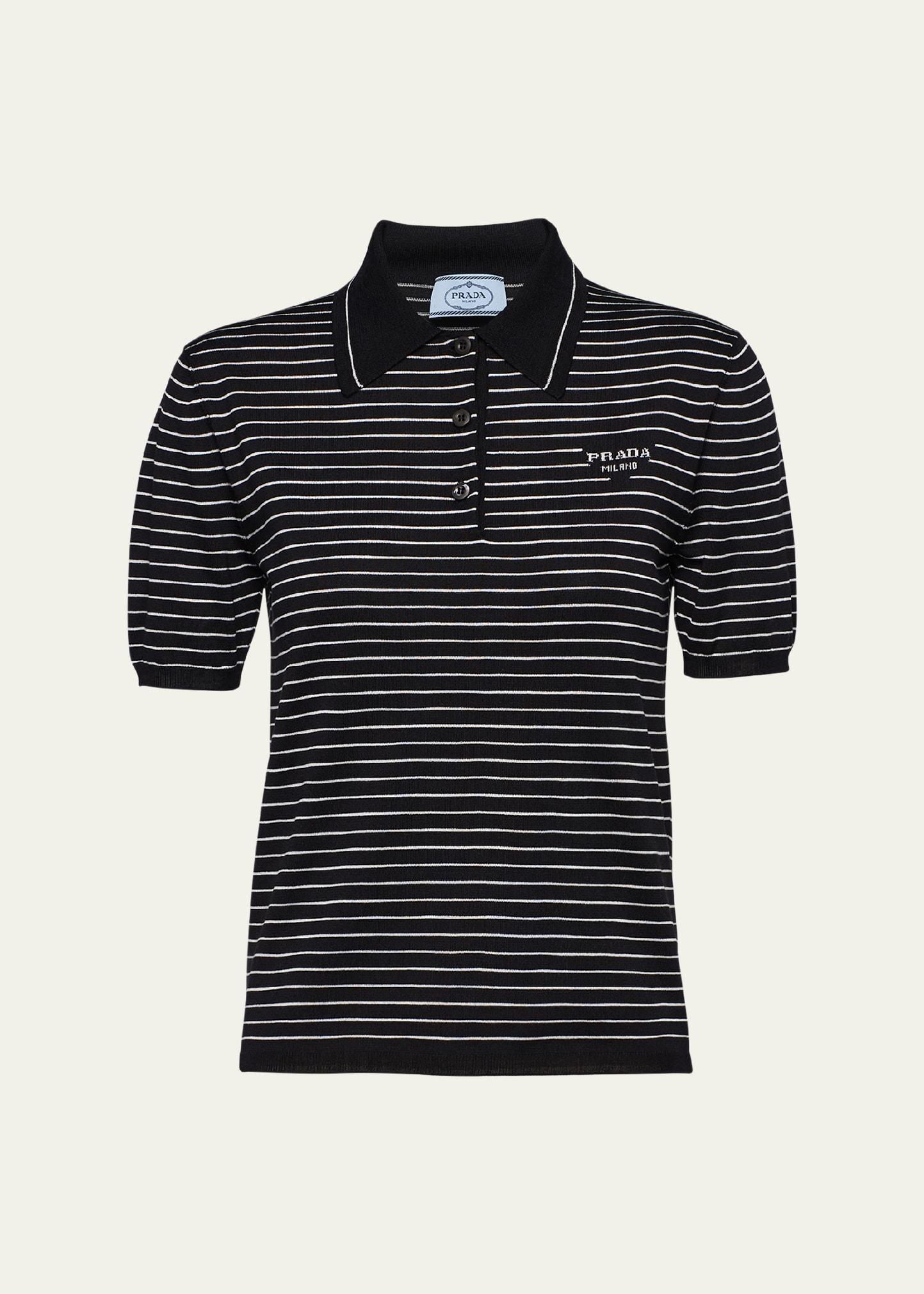 striped polo short sleeve shirt