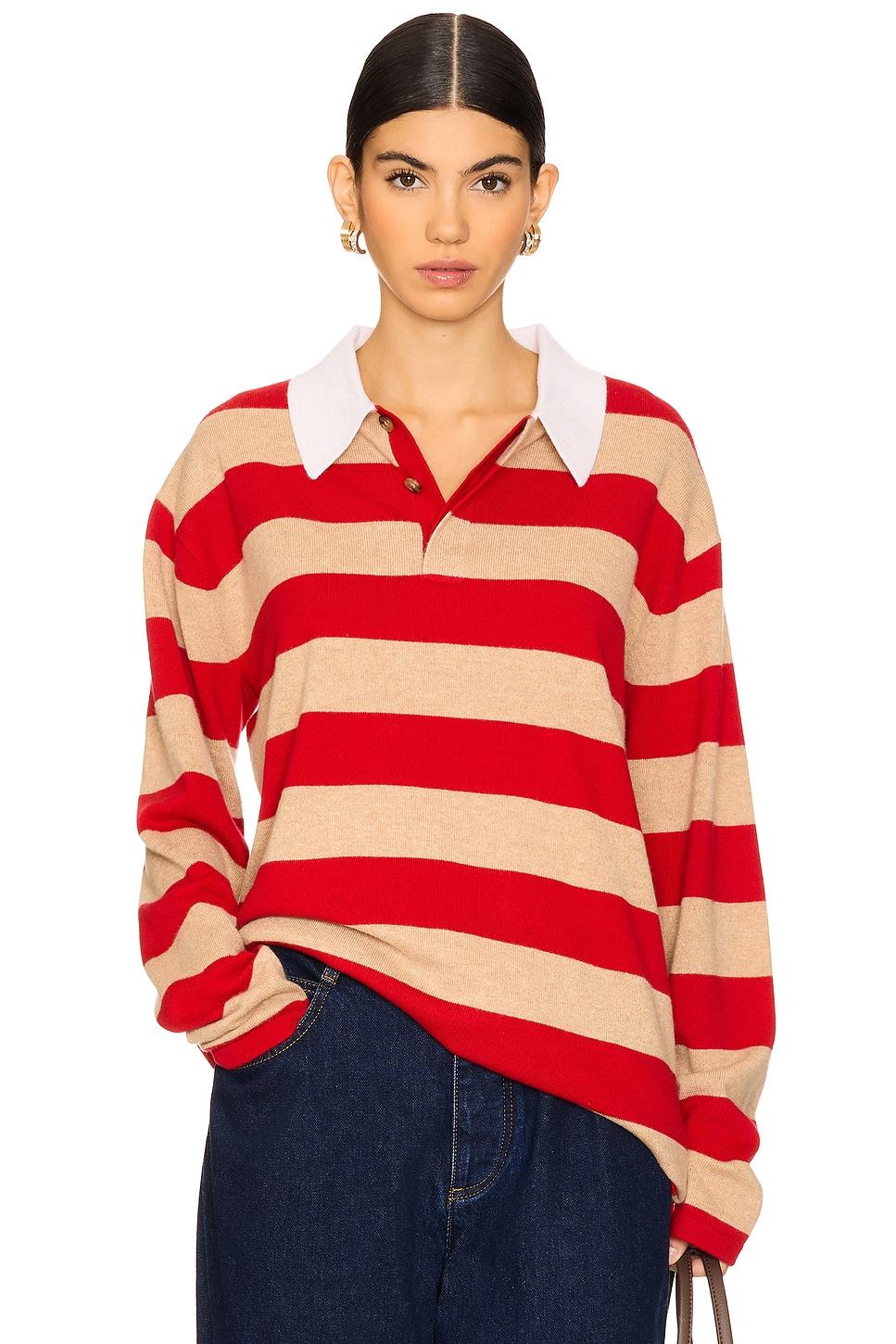 striped rugby cashmere top