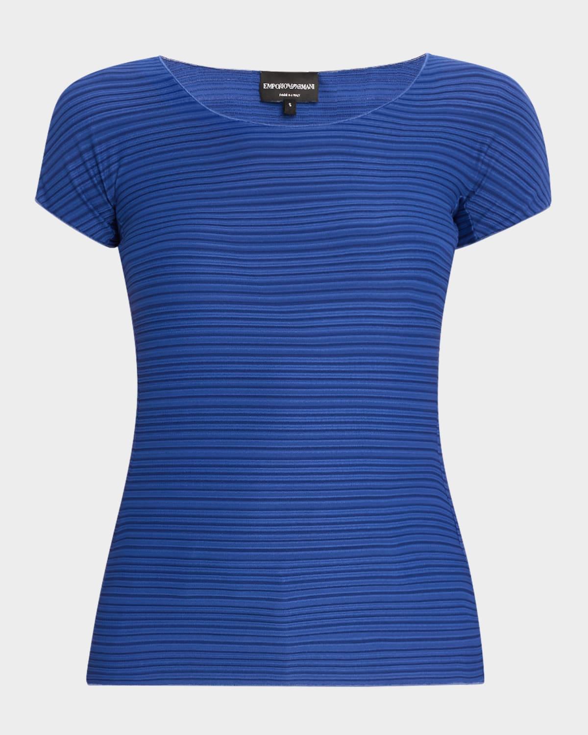 striped scoop-neck jersey tee
