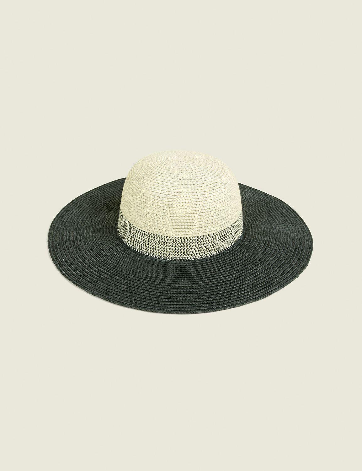 striped straw hat