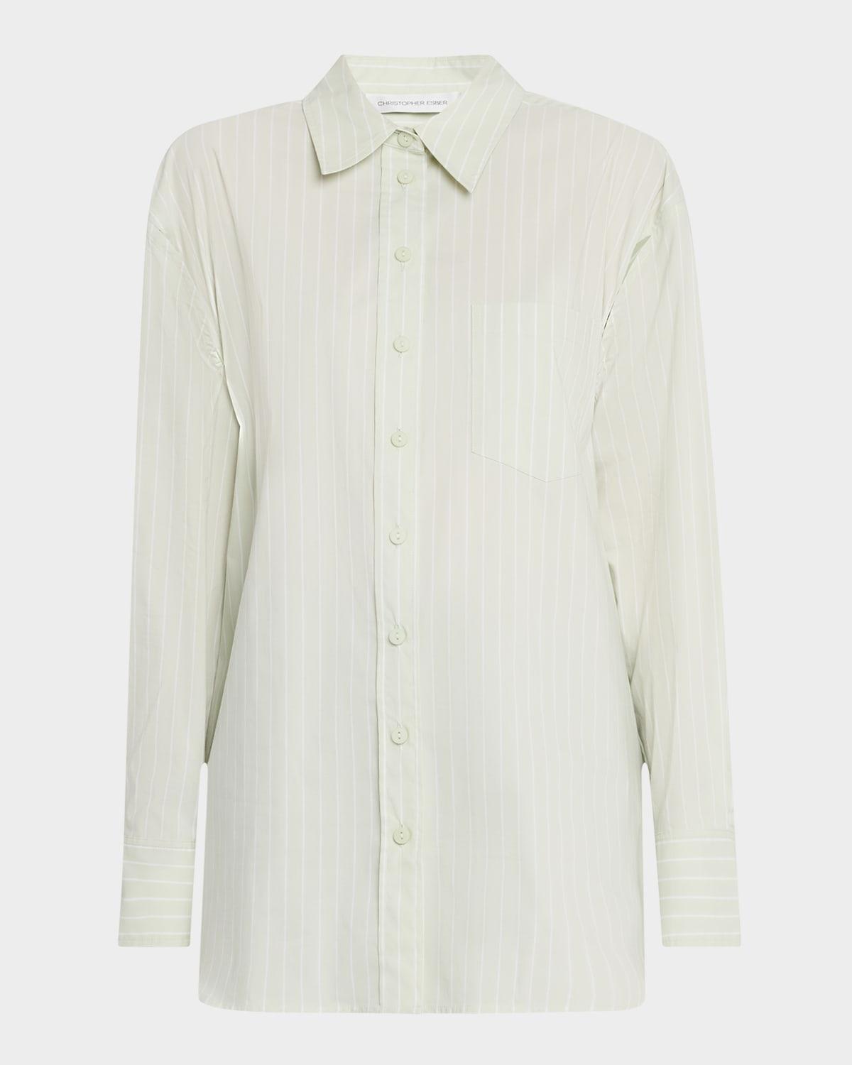 striped waistcoat button-down shirt