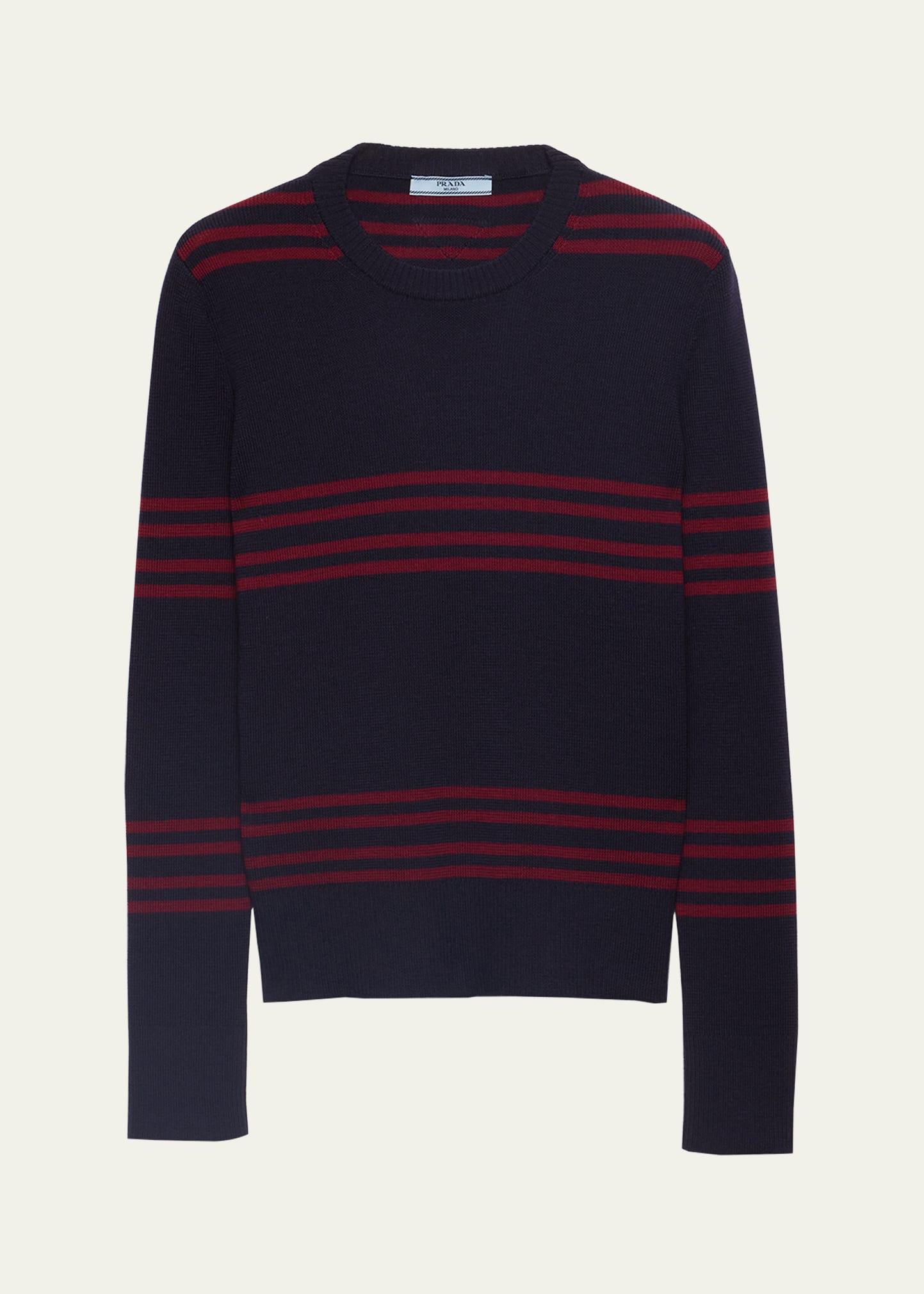 striped wool turtleneck sweater