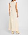 striped woven sleeveless maxi dress