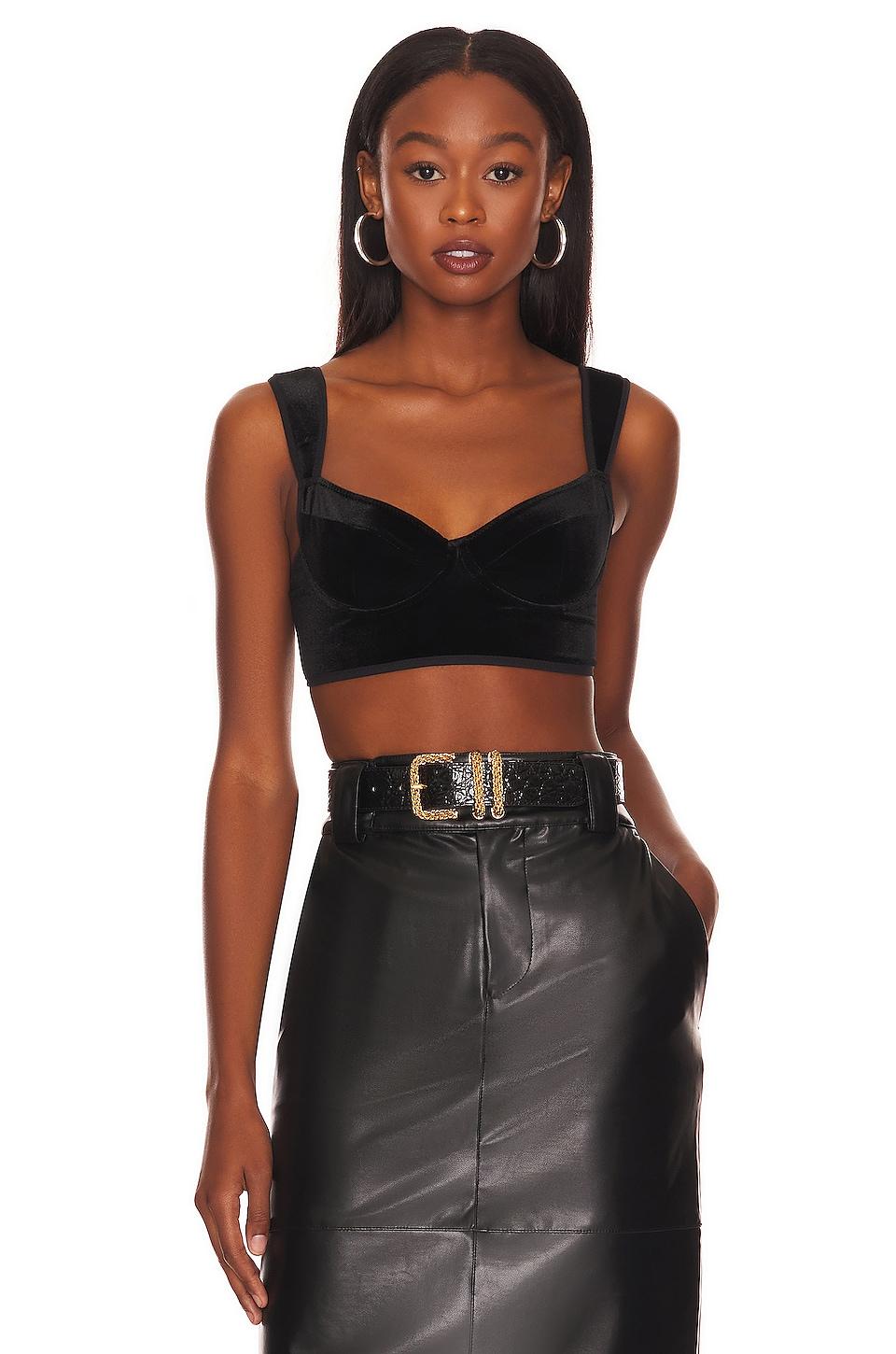 strong attitude velvet bustier