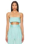 structured bandeau crop top