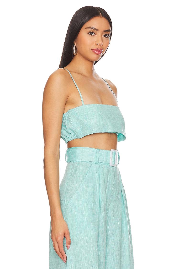 structured bandeau crop top