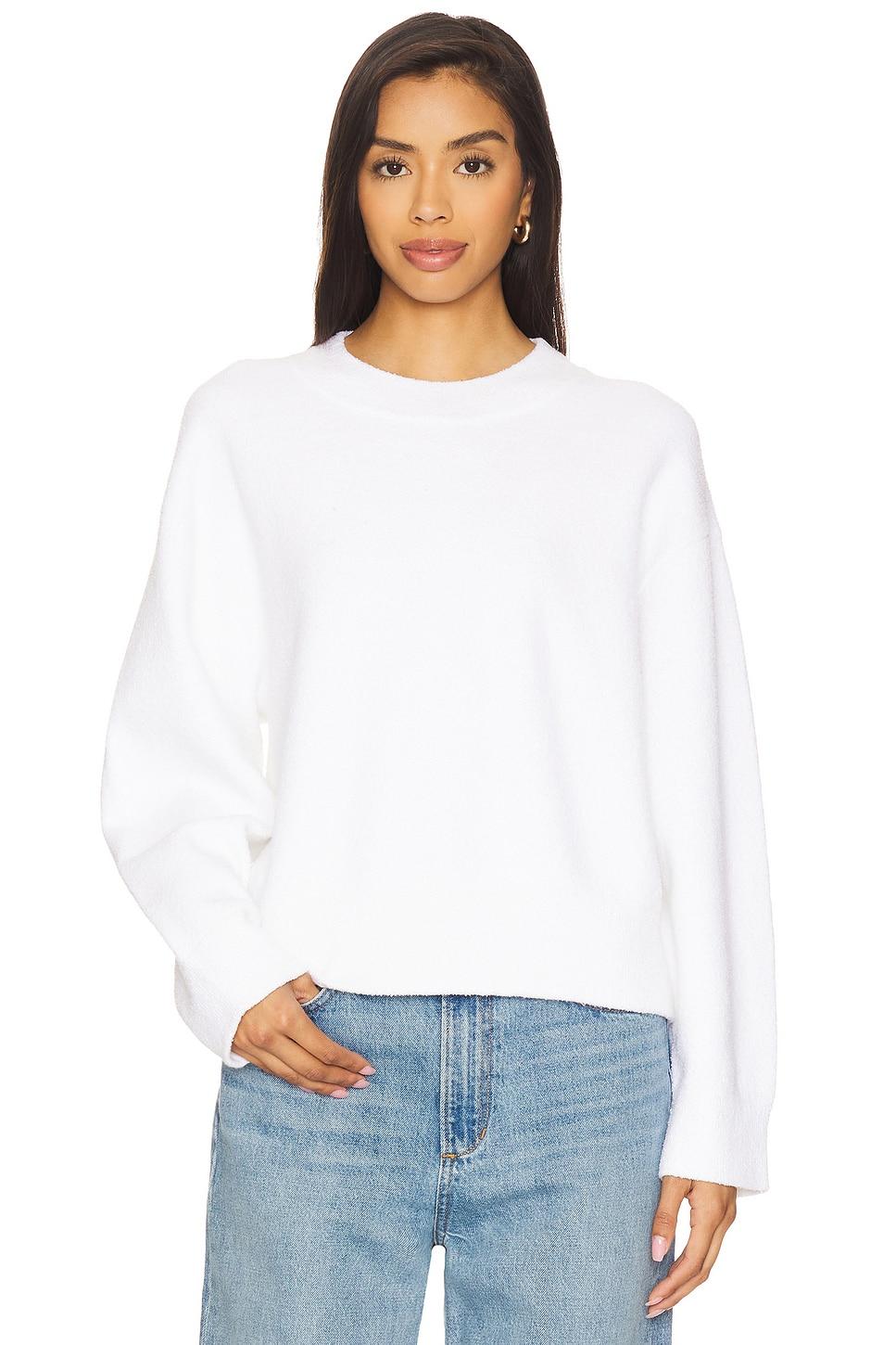 structured boucle crew neck