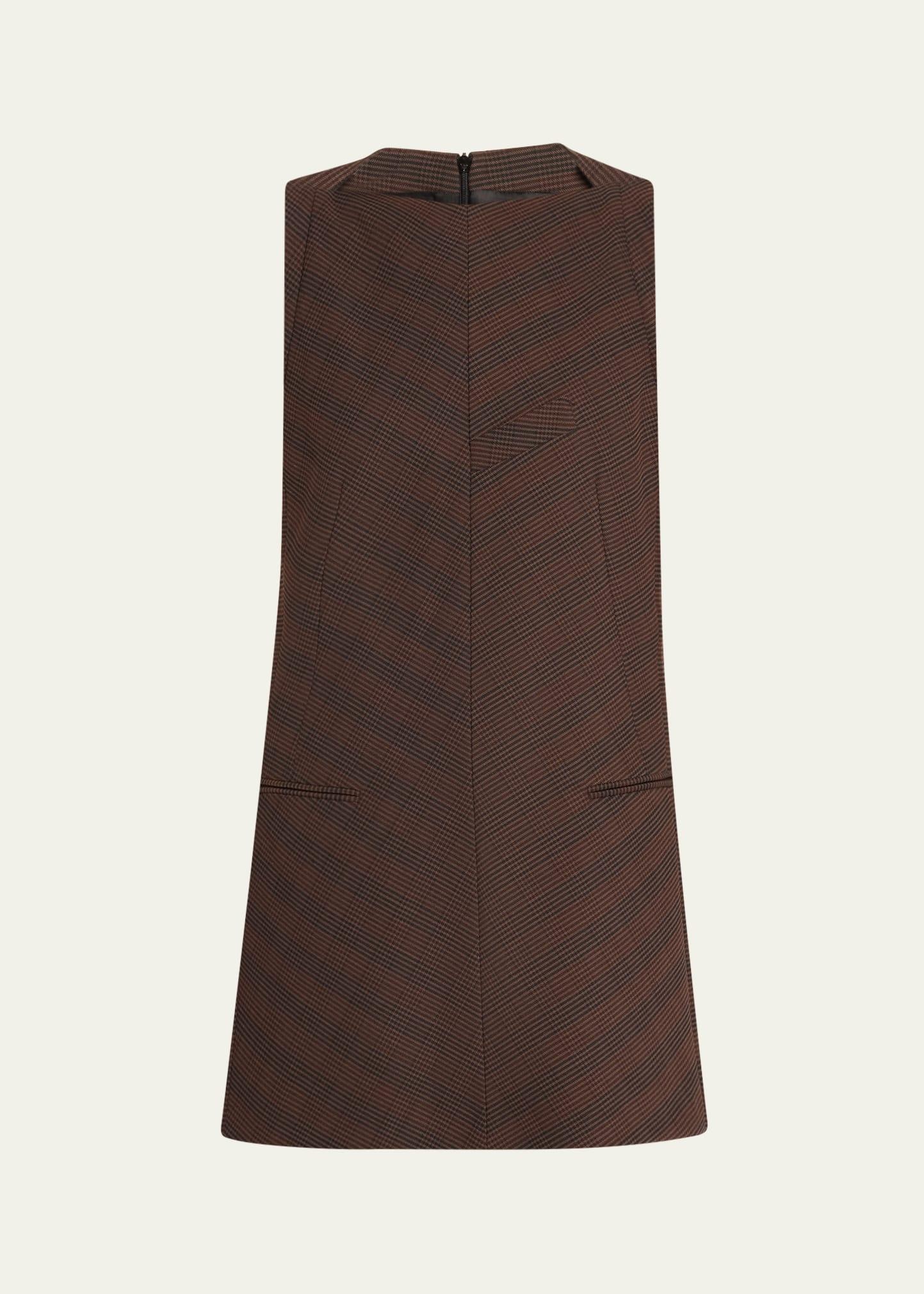structured plaid shift dress