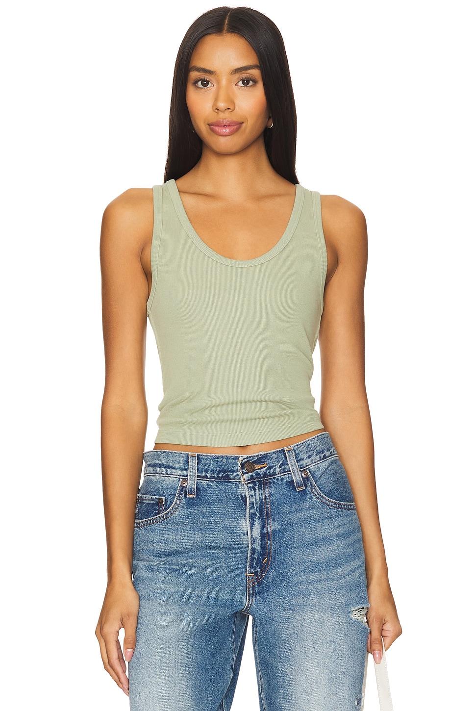 structured rib bra friendly tank top
