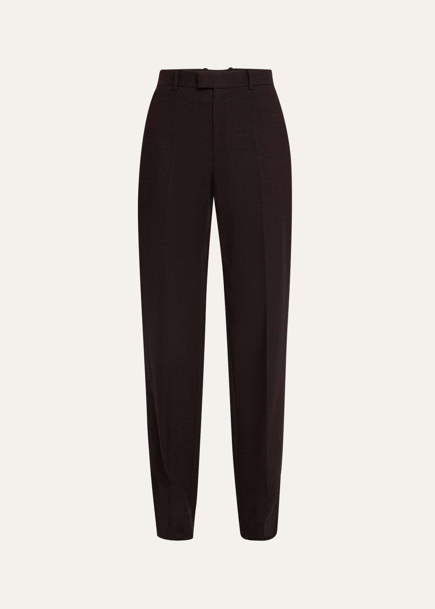 structured straight leg trousers