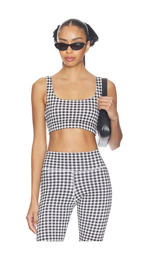 strut-this the jolie sports bra in black,white.