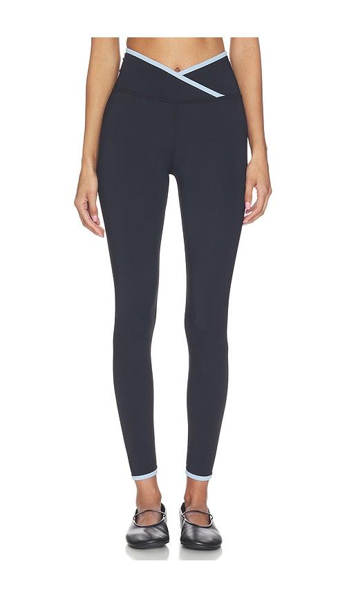 strut-this the rae ankle legging in black,baby blue.